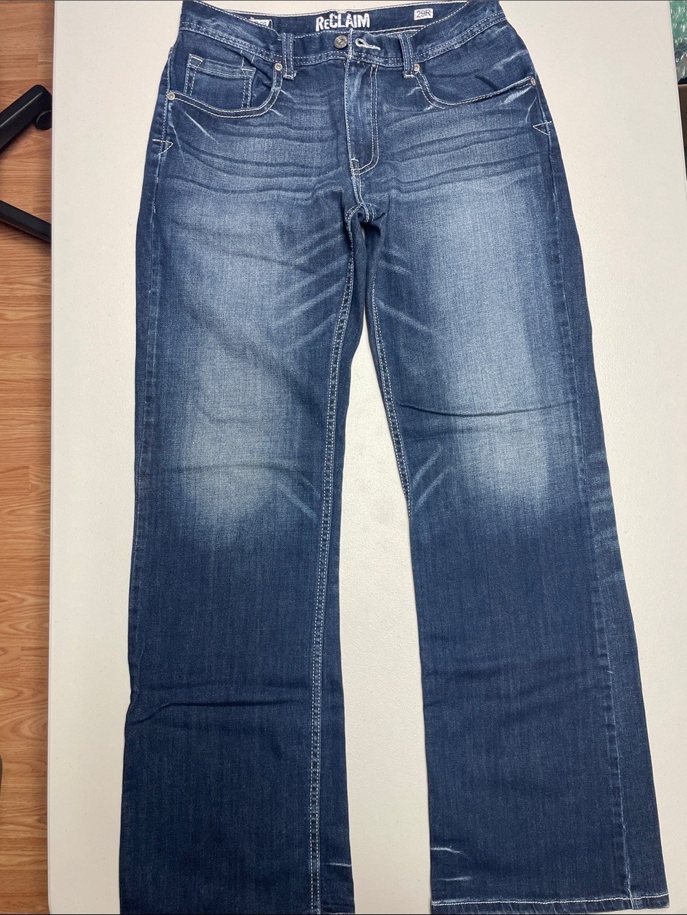 Reclaimed Vintage 29x30 Men's Relaxed Jeans - Dark Blue Fade